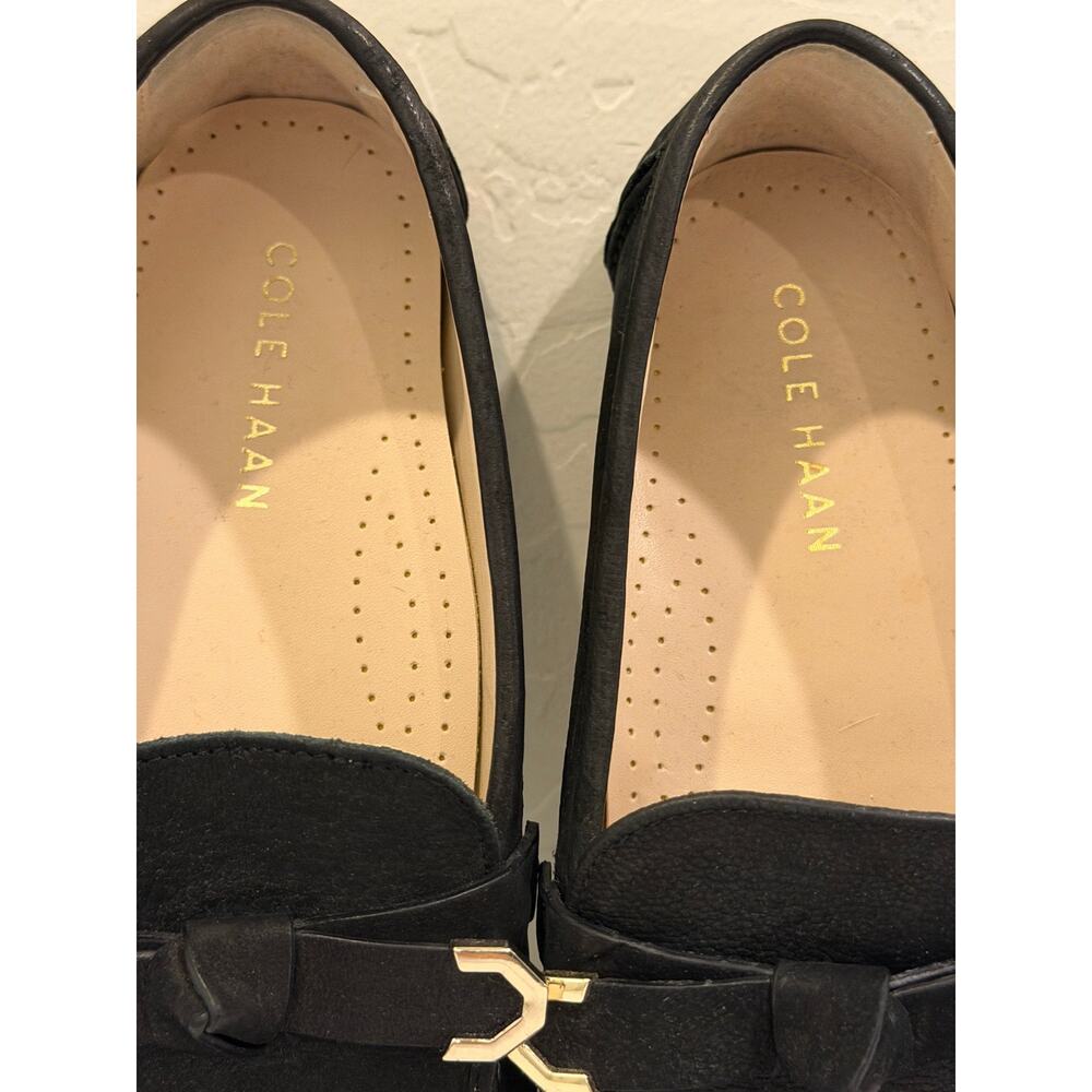 Cole Haan Womens 7B Black Nubuck Driving Loafers Moc Toe Slip On Comfort - Picture 2 of 8